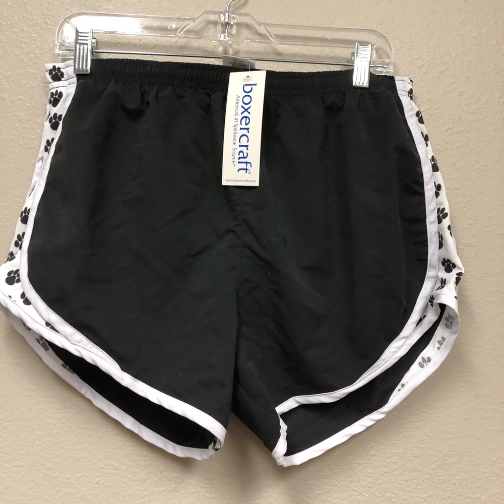 Boxercraft paw print athletic shorts